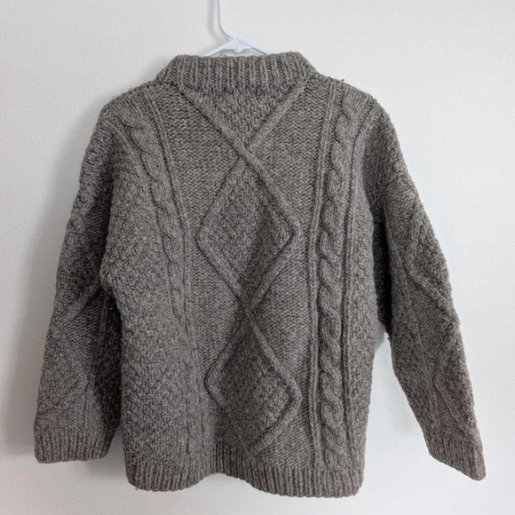 Imbabura 100% Wool Cozy Gray Cable Knit Sweater Womens Size Large - Picture 3 of 6
